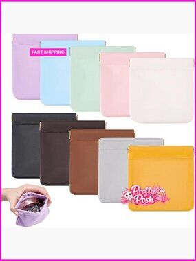 PU Leather Squeeze Coin Purse Mini Money Wallet Bag Waterproof Durable